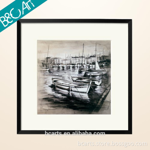 Wholesale framed abstract sailboat painting